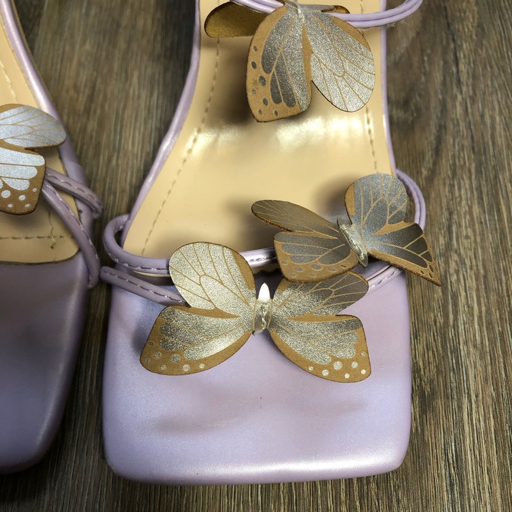 Lavender Butterfly Embellished Heels - Picture 13 of 15